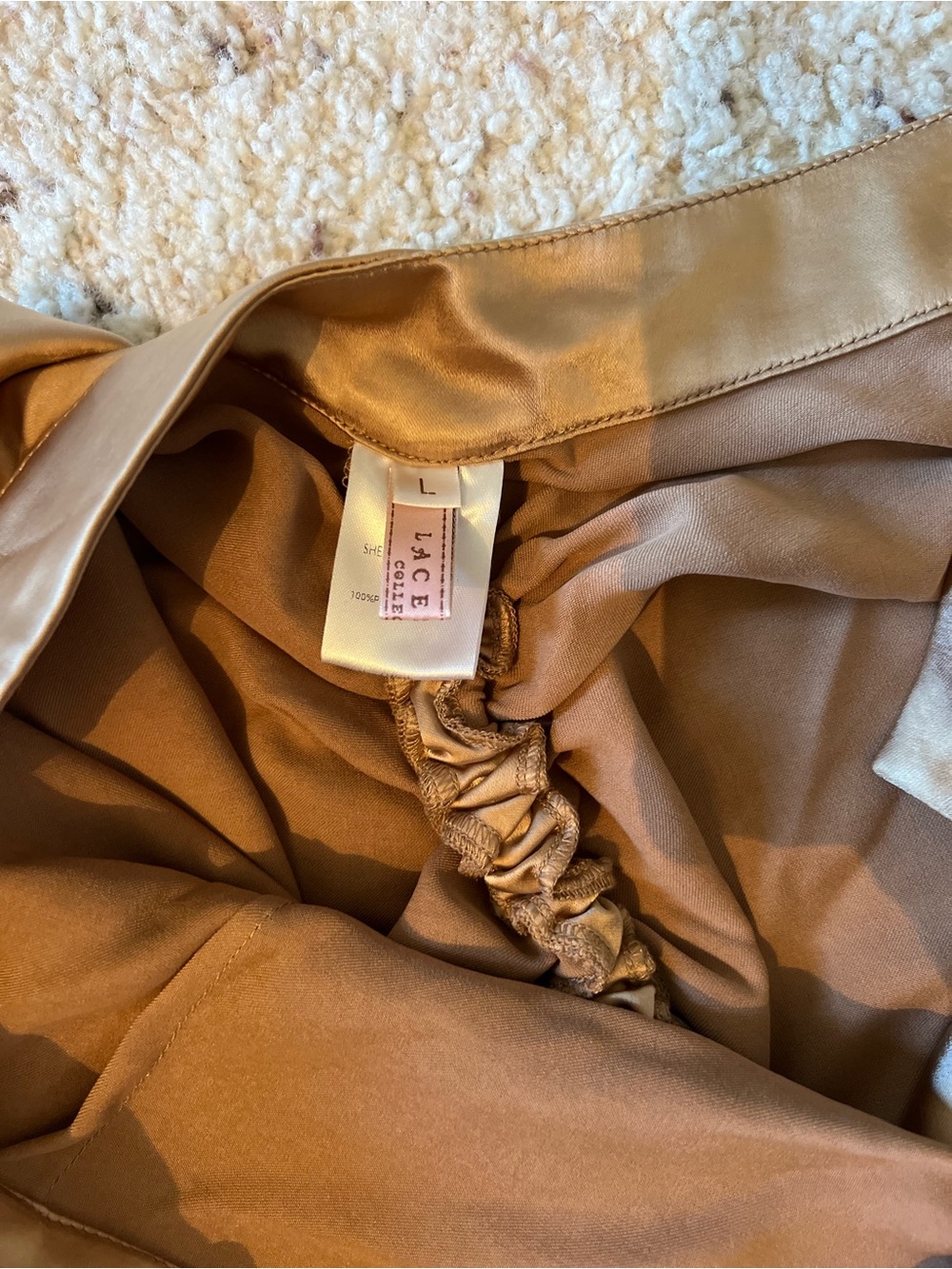 Vintage Victorian Style Satin Maxi Skirt Draped Women’s Skirt - Picture 6 of 7